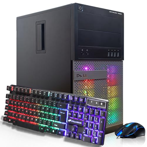 Dell Optiplex 7020 Gaming Desktop PC - Intel Core i7 4th Gen 3.4GHz, NVIDIA GeForce GT 1030 2GB, 16GB RAM, 512GB SSD, HDMI, DVI, VGA, New Keyboard