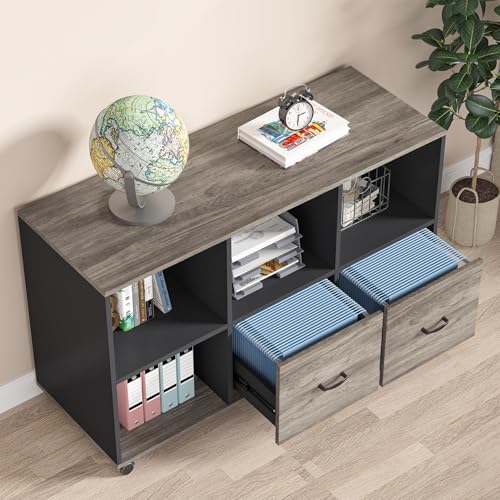 Tribesigns 63 inches Executive Desk and 47" lateral File Cabinet