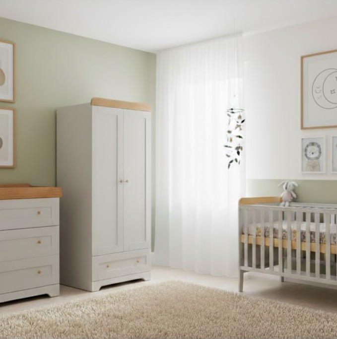 Tutti Bambini Rio 4 Piece Nursery Room Set – Dove Grey Oak