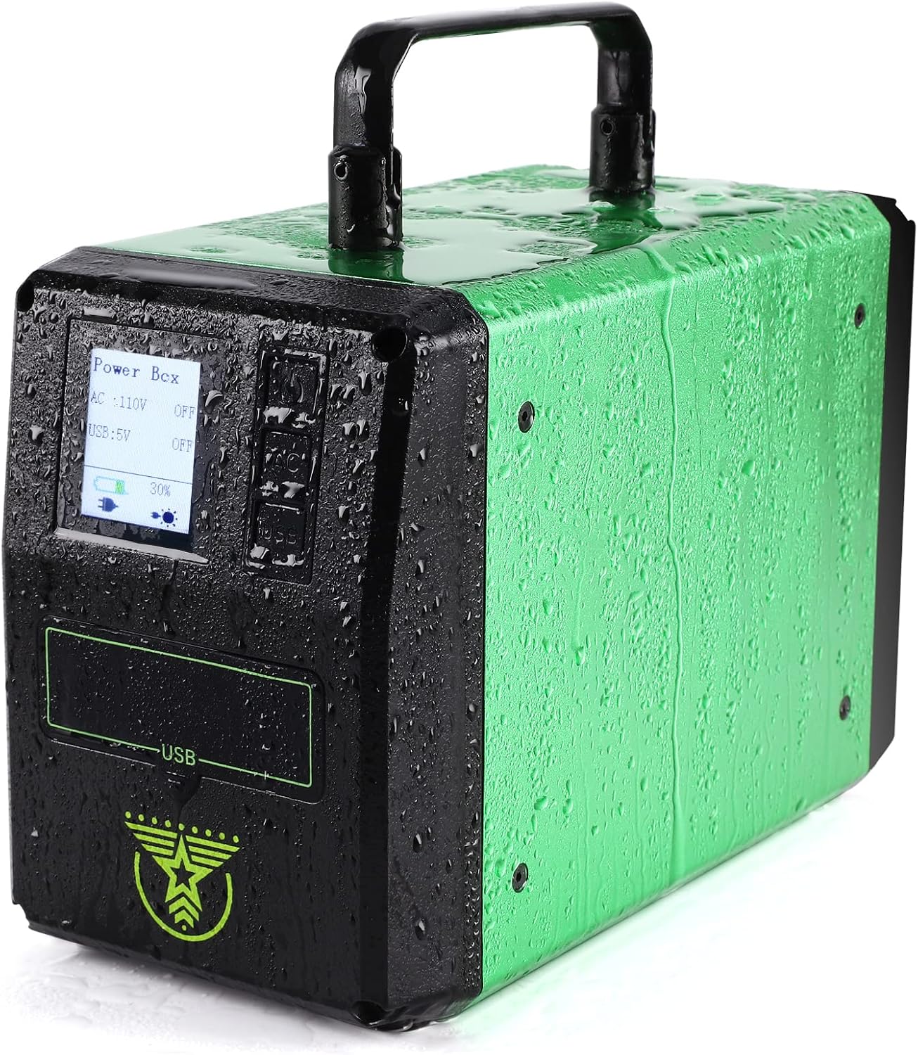 Waterproof Portable Power Station Mishcdea X2 500Wh, 110V/300W Pure Sine Wave AC Outlet