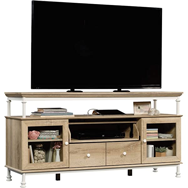 Sauder Canal Street Entertainment Credenza, For TV's up to 60", Northern Oak Finish