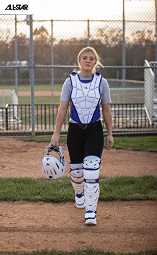 All-Star Catcher’s Gear Kit – Includes Helmet, Chest Protector & Leg Guards – Lightweight, Durable Baseball Protective Set, Meets NOCSAE