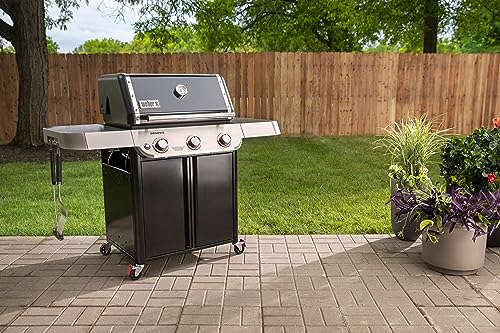 Weber Genesis S-315 Liquid Propane Gas Grill for Outdoor Grilling, 3 Burners, Stainless Steel