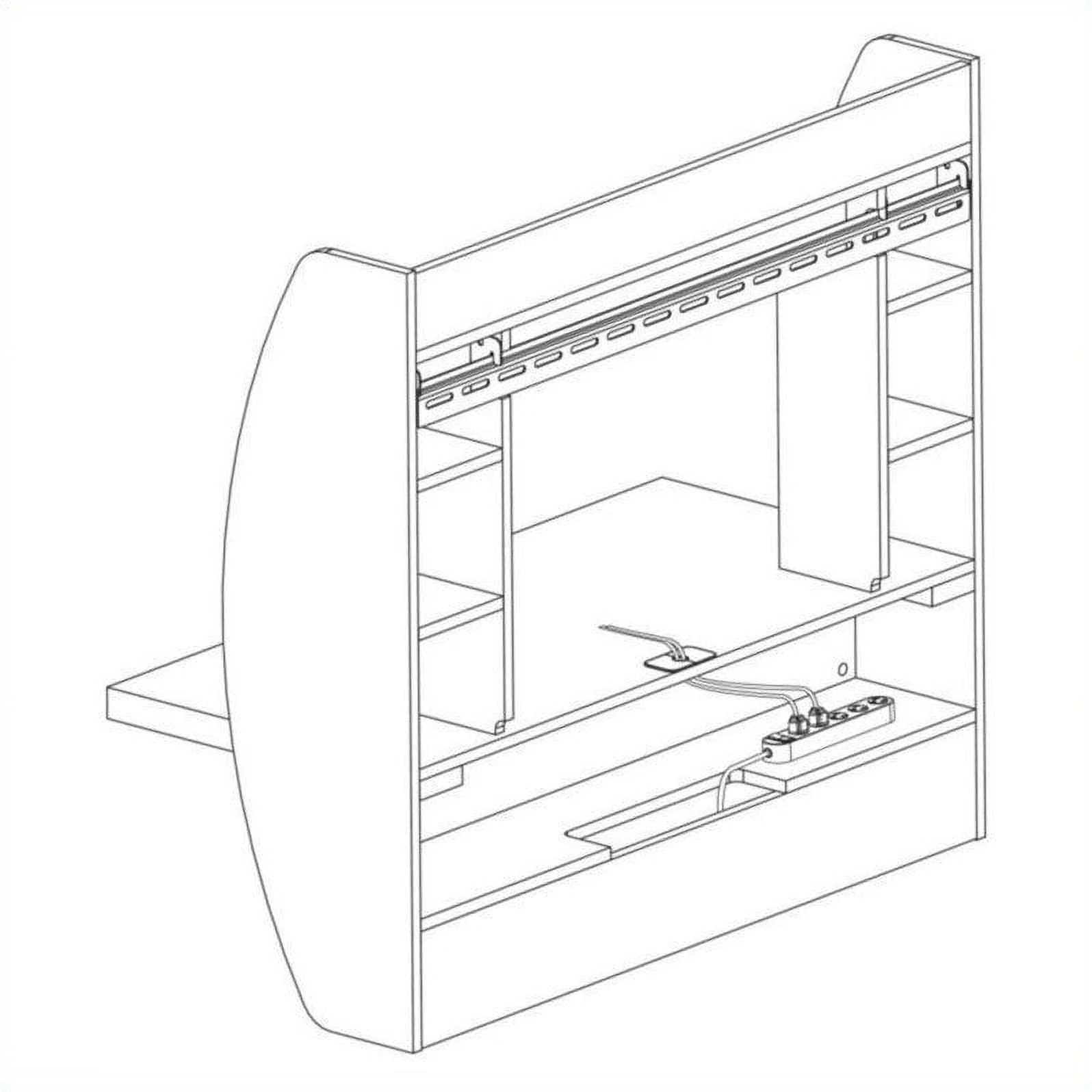 Prepac Floating Desk - Versatile Wall Mounted Desk for Small Spaces, Efficient Computer Desk with Storage, White Wall Desks, Perfect for Modern Homes