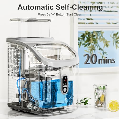 Ice Cube Maker Antarctic Star Countertop Ice Machine, 2 Ways to Add Water, 30Lbs/24H, 16Pcs/13Mins, Self-Cleaning, Ice Scoop&Ice Basket