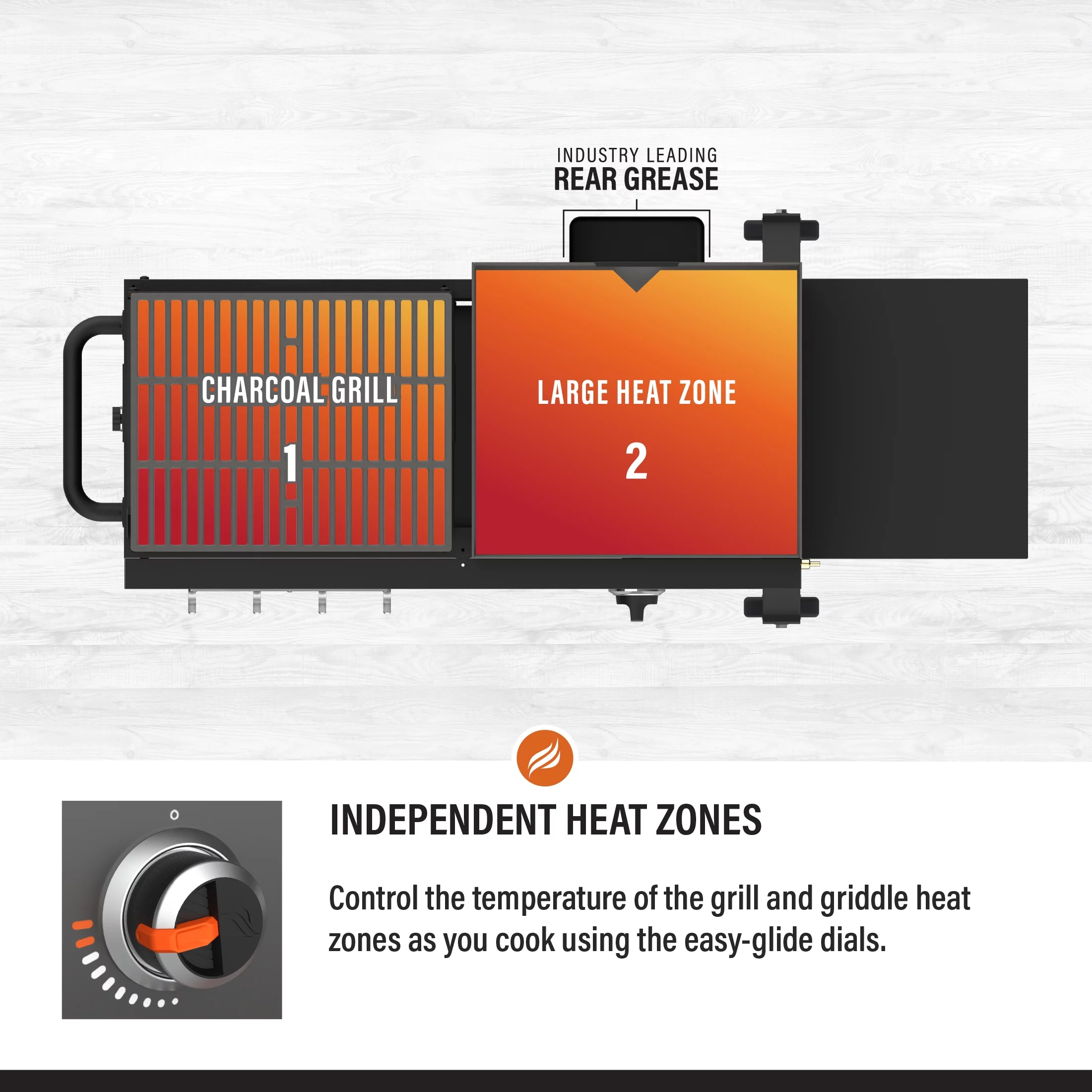 Blackstone Duo 17 Griddle and Charcoal Grill Combo