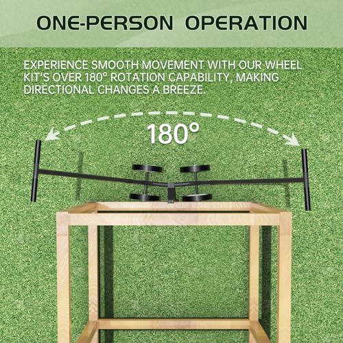 Chicken Coop Wheels Kit - Portable Poultry Tractor Mobilization Steel Chicken Coop Accessories