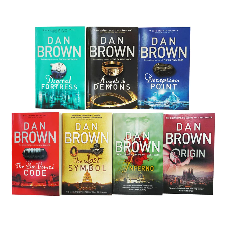 Robert Langdon Series 7 Books Collection Paperback Set - Fiction - By Dan Brown