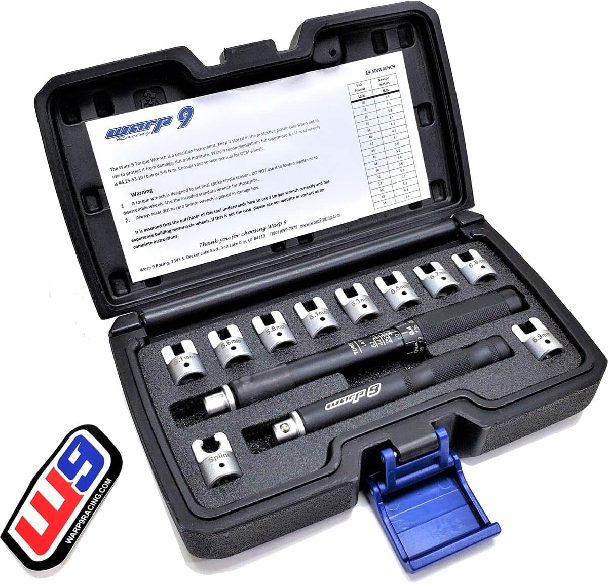 Warp 9 Adjustable Torque Spoke Wrench Kit