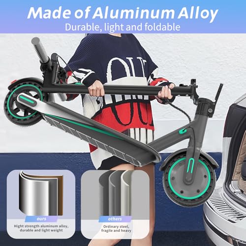 Electric Scooter for Adults, 19Mph, 15/21 Miles Range, Aluminum Alloy E-Scooter with 8.5" Honeycomb Tire