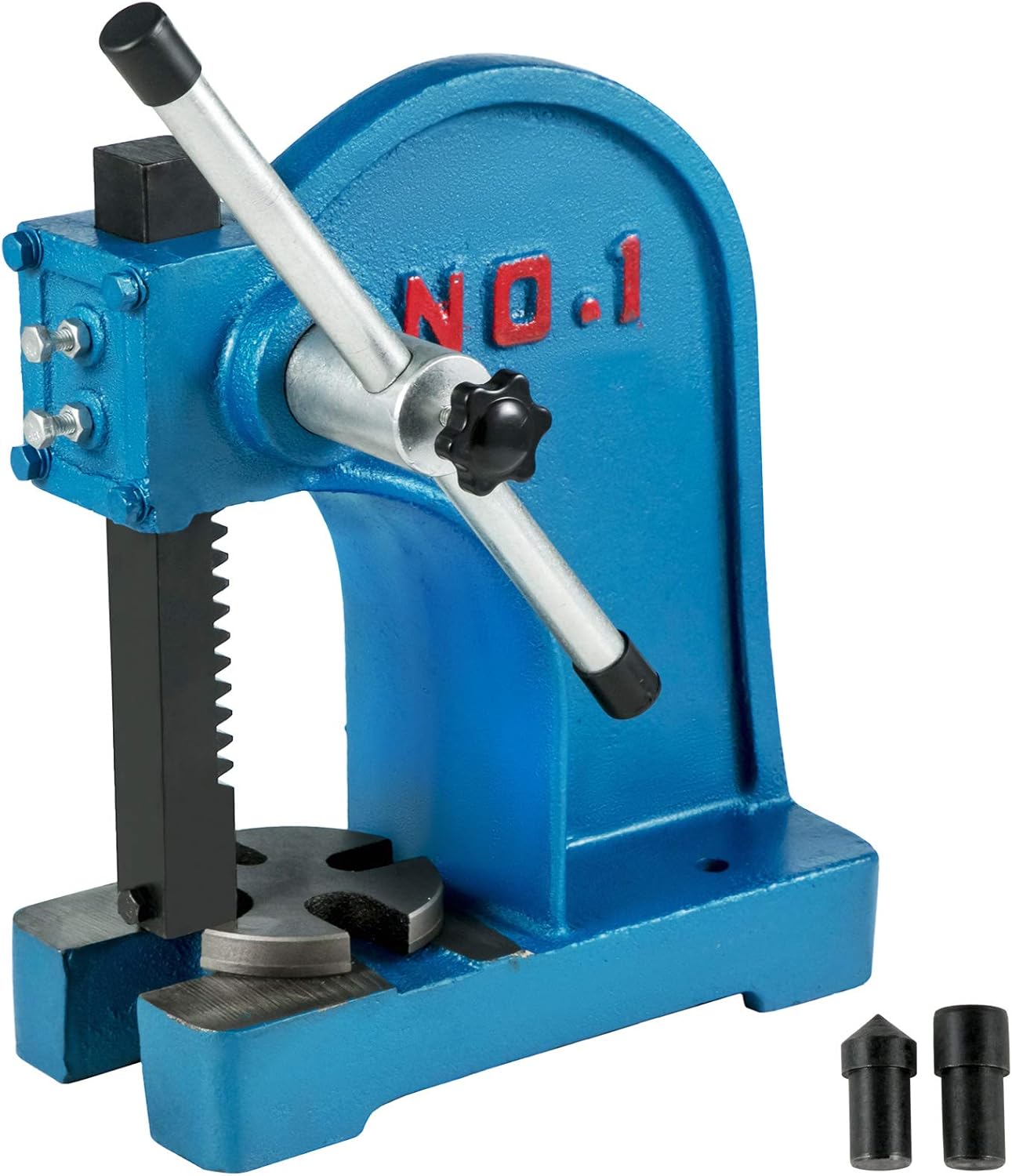BestEquip Manual Arbor Press 1 Ton, Heavy Duty Arbor Press with 4-5/8 Inch Maximum Height, Manual Desktop Arbor Press Cast Iron Material