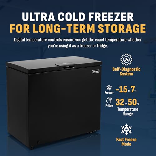Newair 13.8 cu. ft. Upright Freezer, Fridge Freezer Convertible, Garage Ready Refrigerator, Frost Free Freezer with Door Alarm, Stand up Deep Freezer