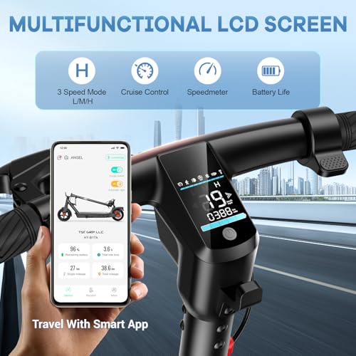 TST Electric Scooter for Adults, Up to 19/23 MPH and 15/20 Miles Long-Range, 500W Peak Motor Foldable E Scooter
