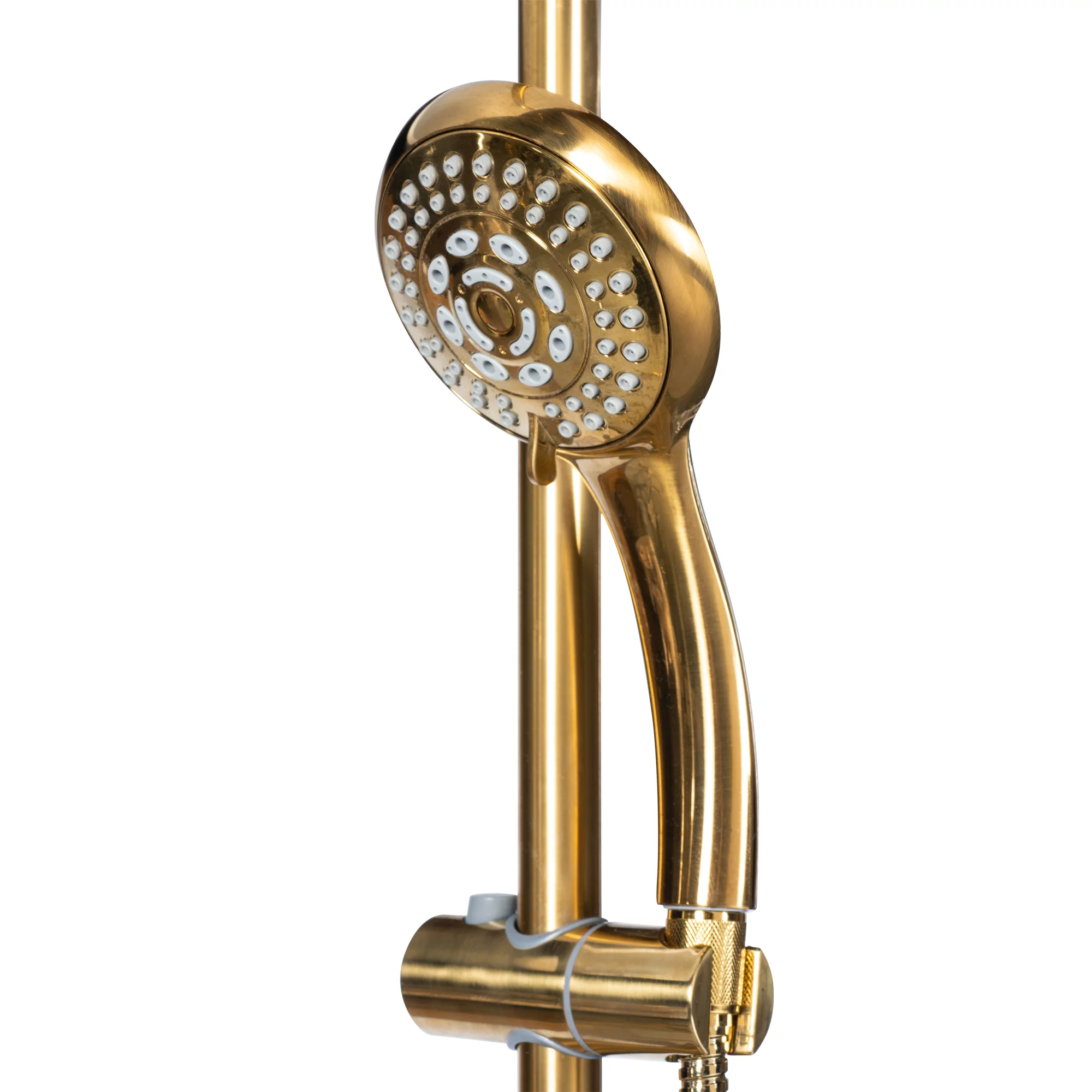 PULSE ShowerSpas 1011-lll-BG Kauai III Shower System, with 8" Rain Showerhead, 5-Function Hand Shower, Adjustable Slide Bar and Soap Dish