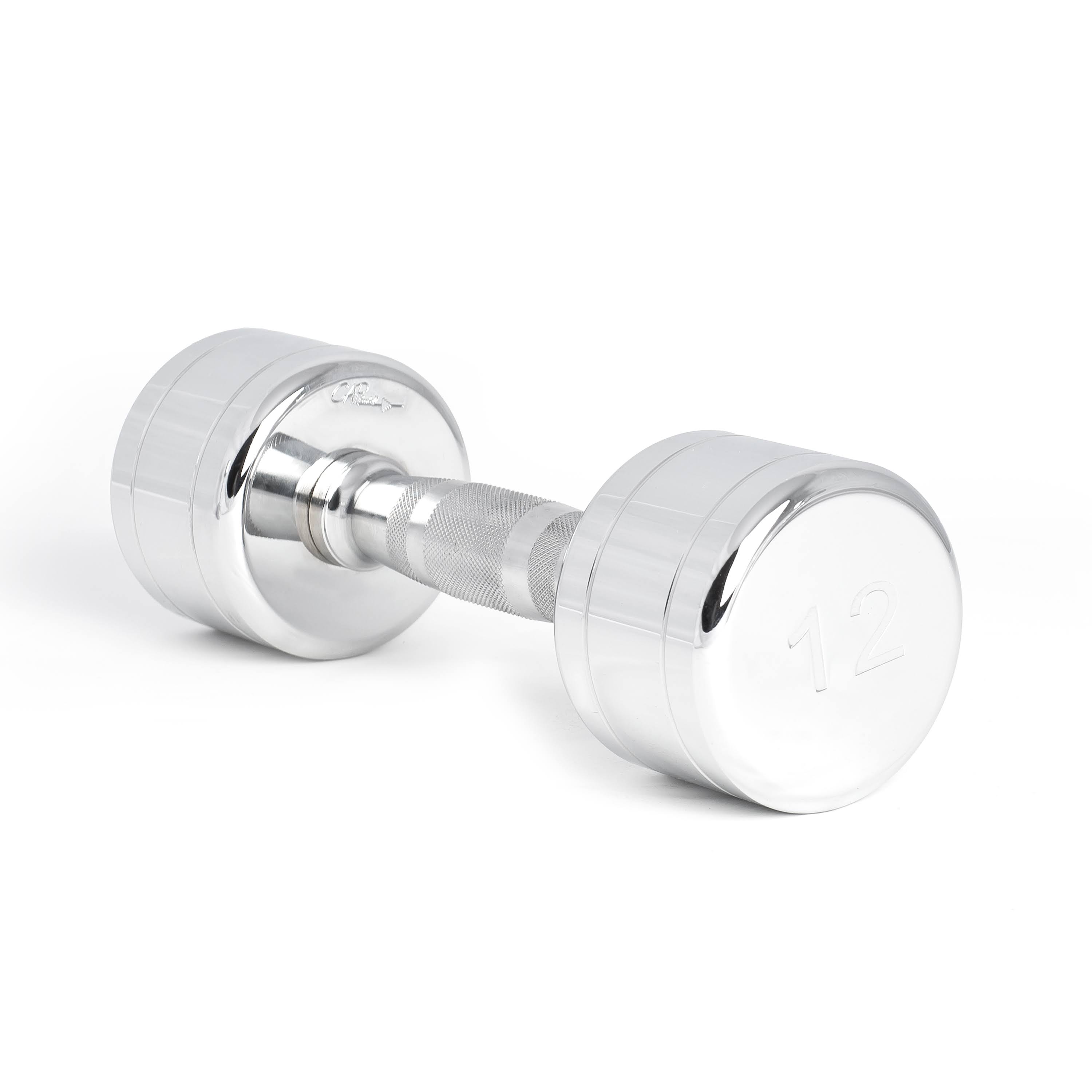 Cap Barbell 12 lb Contoured Handle Chrome Dumbbell