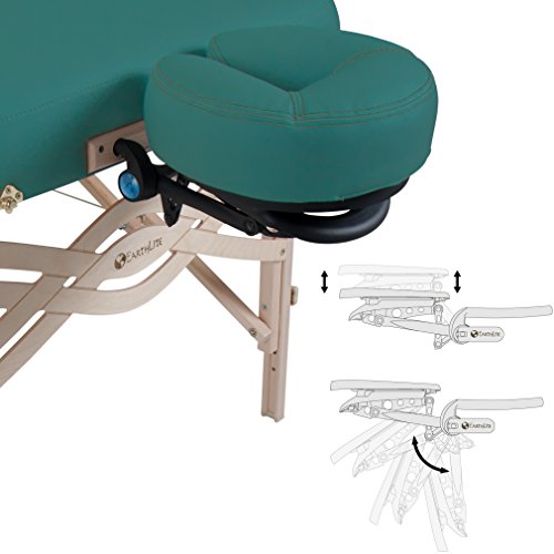 EARTHLITE Premium Portable Massage Table Package SPIRIT - Spa-Level Comfort, Deluxe Cushioning incl. Flex-Rest Face Cradle & Strata Face Pillow