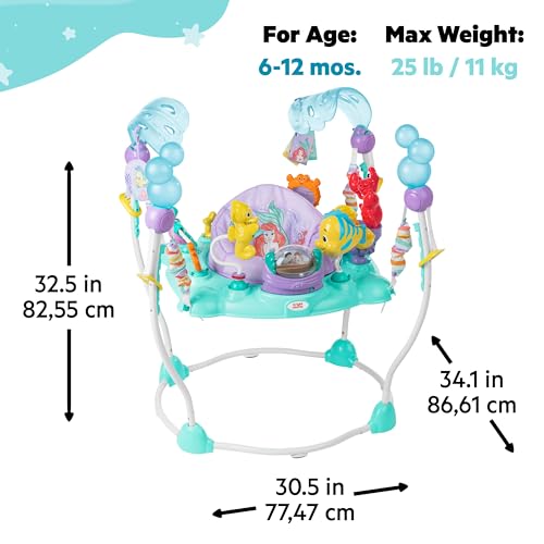 Bright Starts Disney Baby Finding Nemo Sea of Activities Baby Activity Center Jumper with Interactive Toys, Lights, Songs & Sounds, 6-12 Months (Blue)