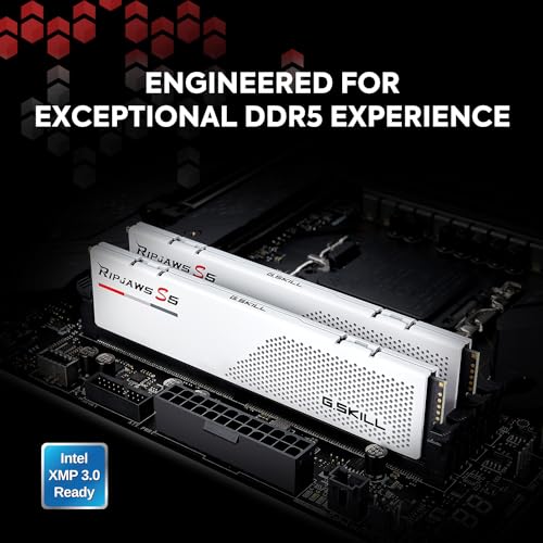 G.SKILL Ripjaws S5 Series (Intel XMP 3.0) DDR5 RAM 32GB (2x16GB) 6000MT/s CL36-44-44-96 1.35V Desktop Computer Memory UDIMM