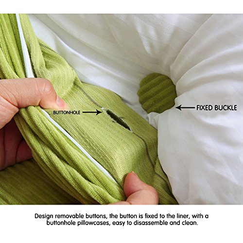 WOWMAX Large Bed Wedge Pillow for Headboard Bolster Triangular Headboard Pillow Daybed Positioning Support Reading Pillow for Sitting in Bed with