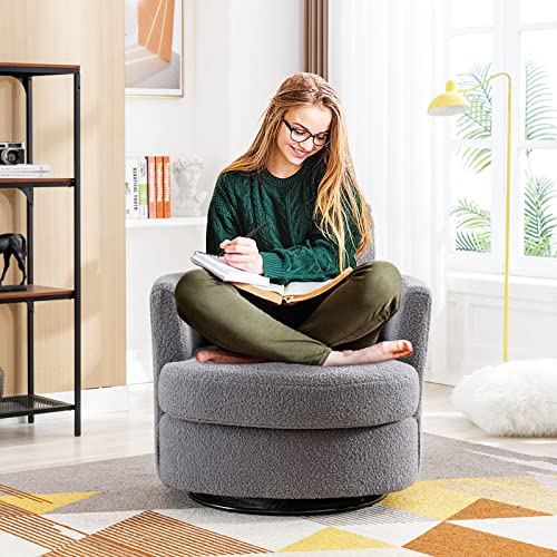 ODUWA Swivel Barrel Chair Set of 2