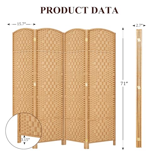Room Divider, Room Dividers and Folding Privacy Screens, 16in Privacy Screen, 6 Panel Temporary Wall Partitions, 6ft Space Separation Panel Screen