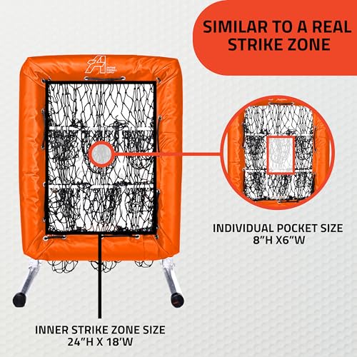 Anytime Baseball Pitching Net with Strike Zone | The No Hitter Net 9 Hole Net | Strike Zone Target for Baseball & Softball Training
