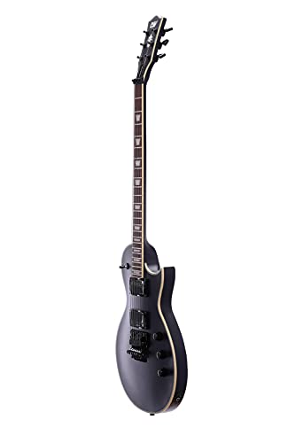 IYV 6 String IYV-ILP-400FR Solid Body wilth Floyld Rose Tremelo Electric Guitar, Satin Black, Right, (ILP-400FR)