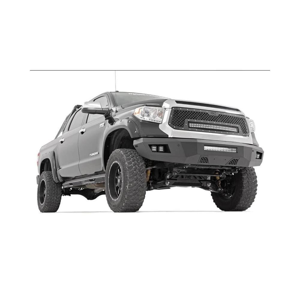 Rough Country 70224 Toyota Mesh Grille w/30in Dual Row Black Series LED w/ Amber DRL (14-17 Tundra)