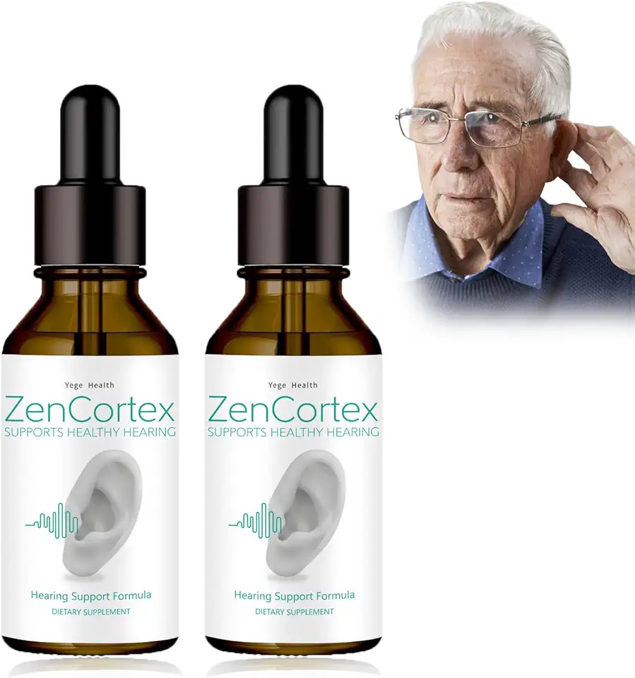 Tinnitus Relief for Ringing Ears, Zencortex Cortex Ear Drops, Zencortex for Tinnitus, Helps with Eardrum Health, Promotes Auditory Clarity
