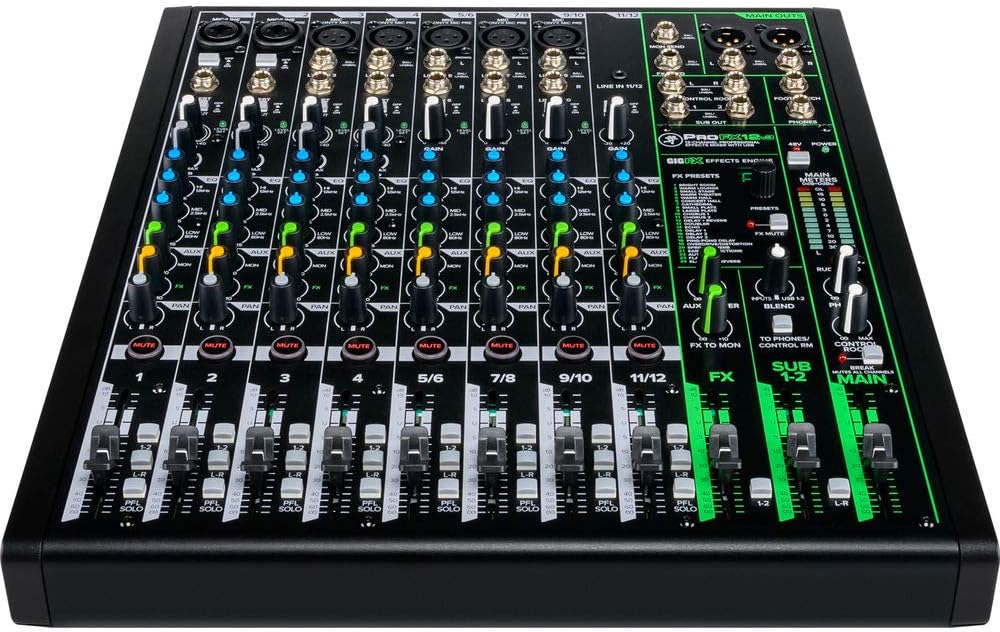 Mackie ProFX16v3 16-Channel Sound Reinforcement Mixer with Built-In FX, Gator Cases G-MIXERBAG-2118 Mixer Bag & Stereo Cable 10' Bundle