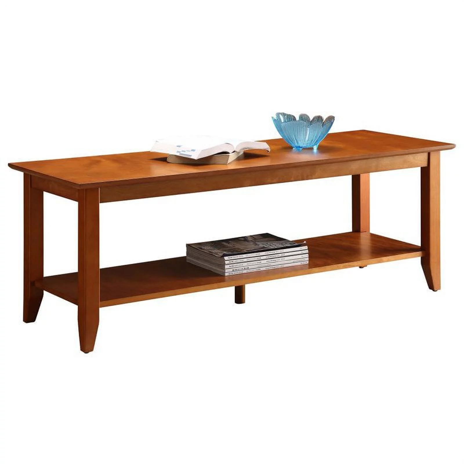 Convenience Concepts American Heritage Coffee Table with Shelf, Cherry