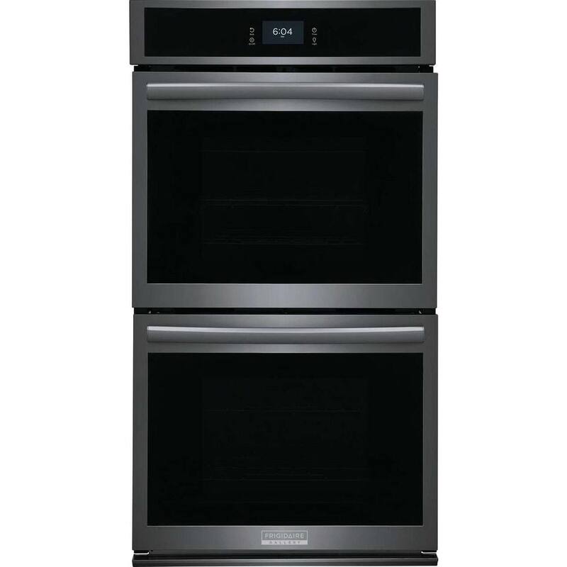 Gallery 27 in. Double Electric Built-In Wall Oven with Total Convection in Smudge-Proof Black Stainless Steel