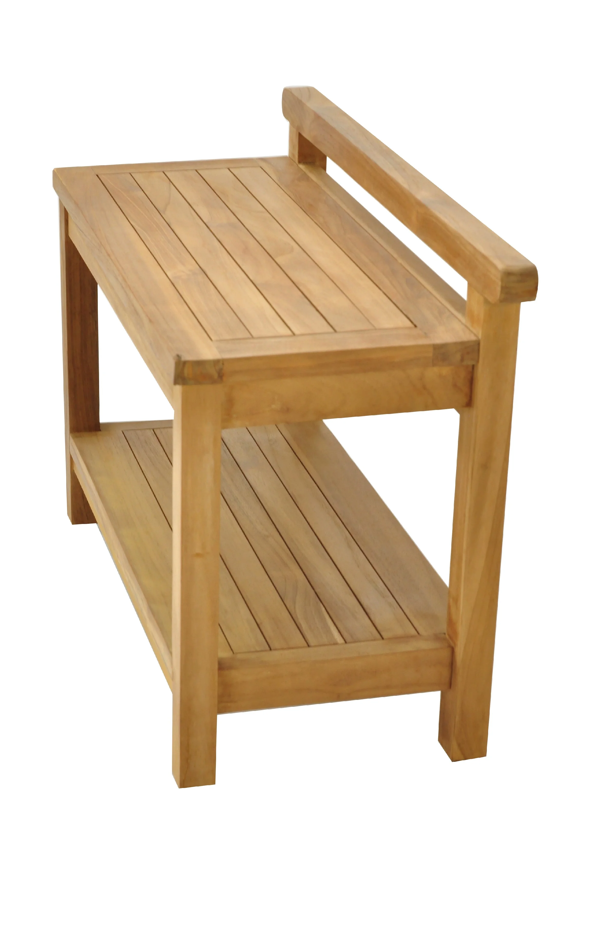 Grade-A Teak Wood Hamburg Shower Seat 30" Outdoor Patio Stool Bench
