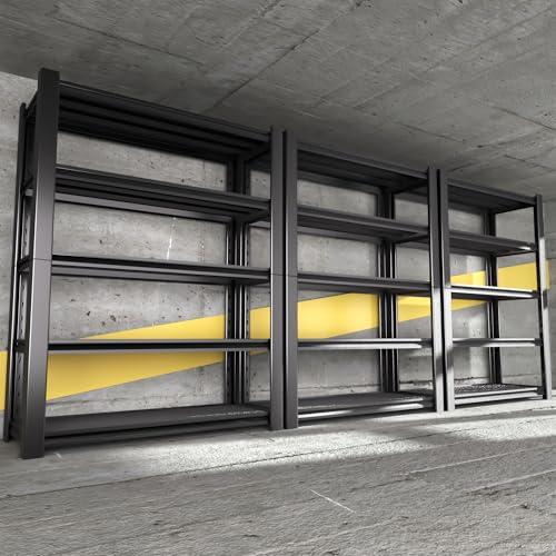 5-Tier Heavy Duty Garage Shelving Unit, 3000 LBS Capacity Metal Storage Rack 72" H x 48" W x 20" D, Adjustable Steel Shelves for Garage, Warehouse
