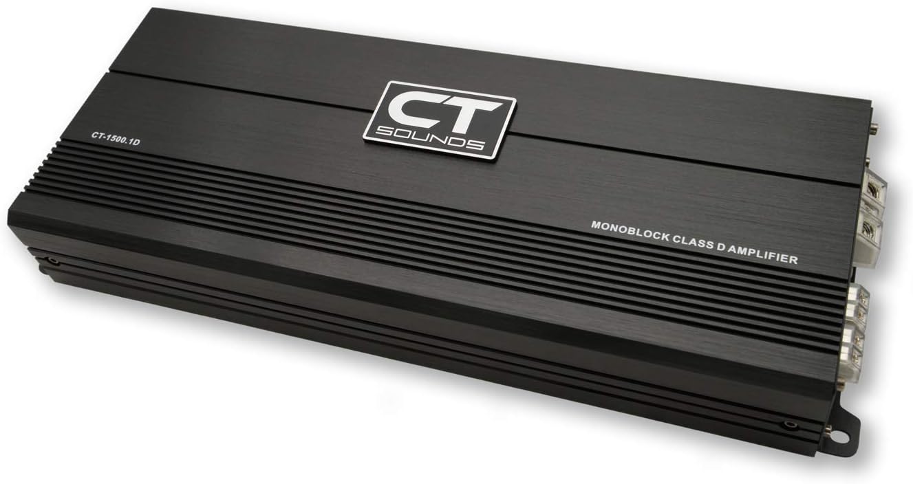CT Sounds CT-1500.1D Compact Class D Car Audio Monoblock Amplifier, 1500 Watts RMS