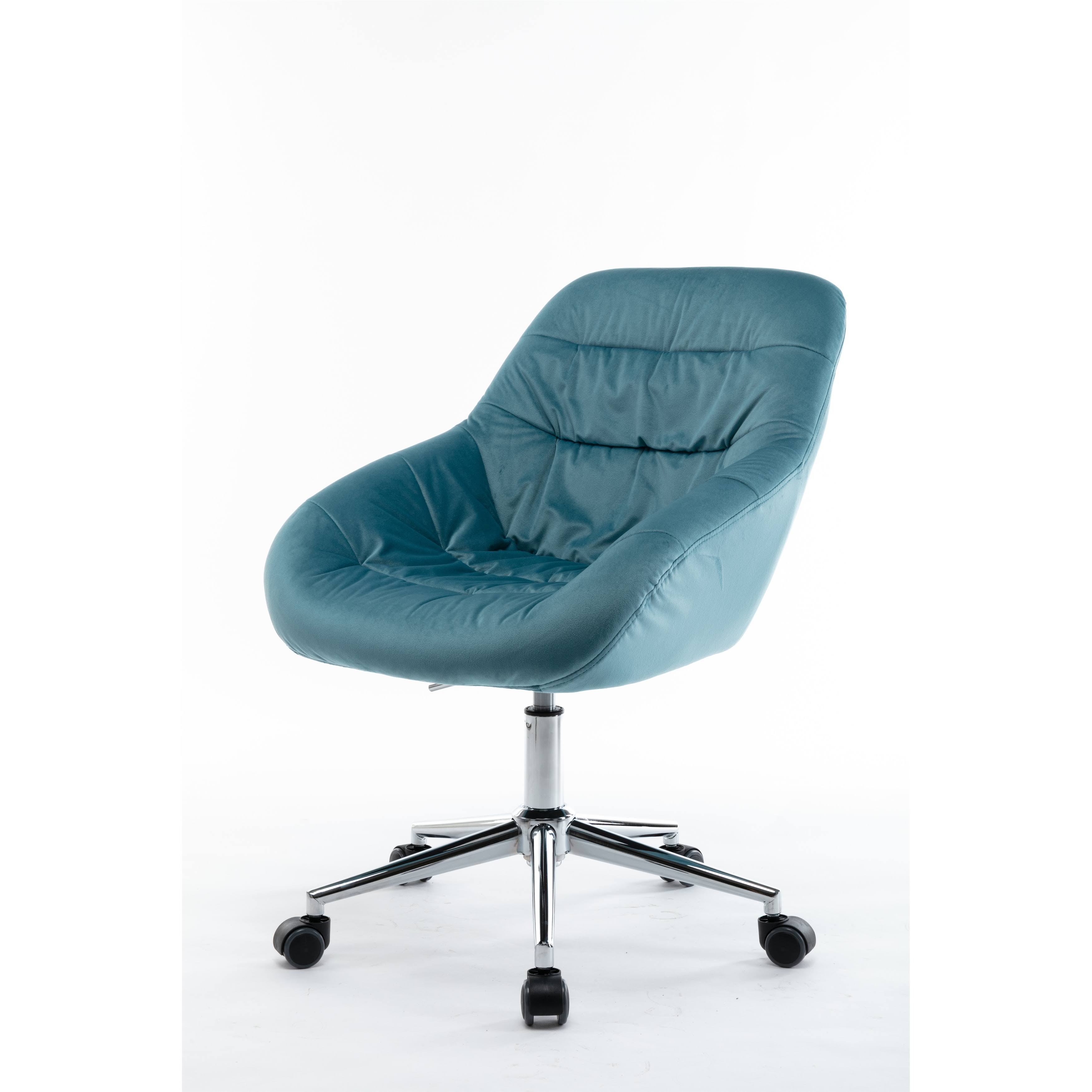 Fabric Upholstered Swivel Ergonomic Adjustable Height Homeoffice Task Chair - Dark Grey