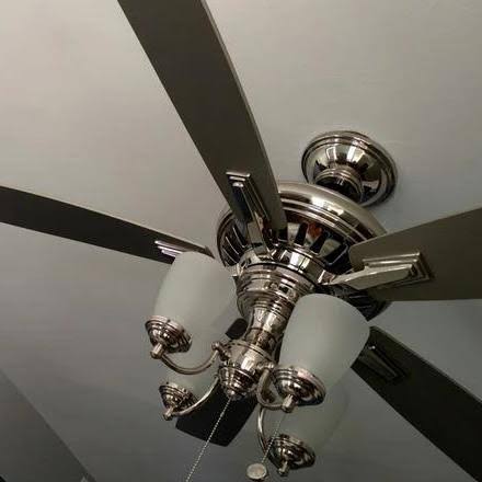 Hampton Bay Bristol Lane 52x22 Ceiling Fan with Light - Polished Nickel