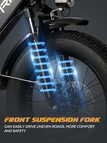 Electric Bike for Adults, 20.8Ah Removable Battery, Folding E-Bike with 750W Motor, 75+Miles Long Range, 4-6Hours Fast Charging