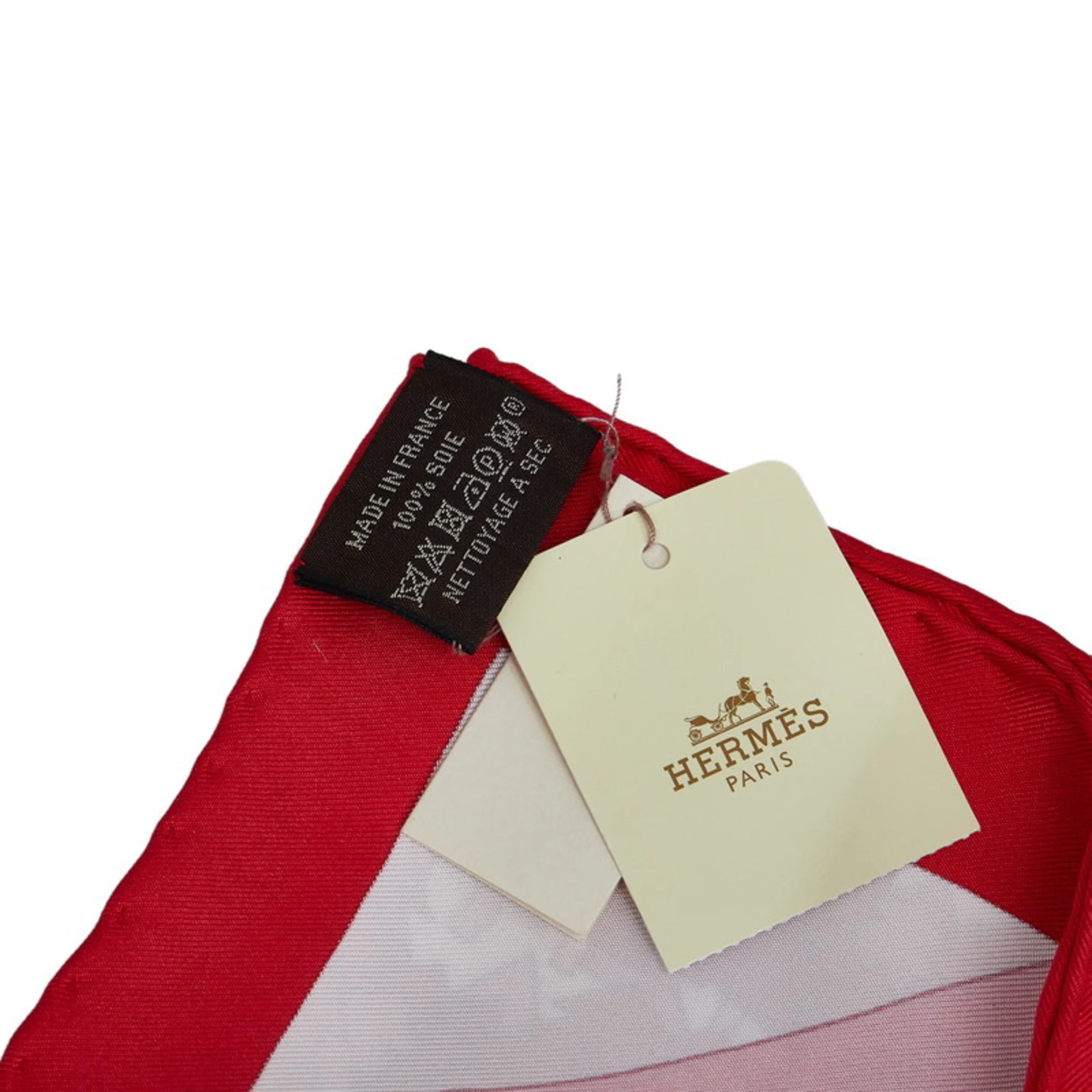 Pre-Owned Hermes Carre 90 Travers Champs Through the Countryside Scarf Muffler Red Multicolor Silk Women's HERMES (Good)