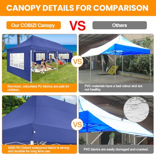 10x10 Pop Up Canopy Tent with 4 Sidewalls and Mesh Windows 2.0