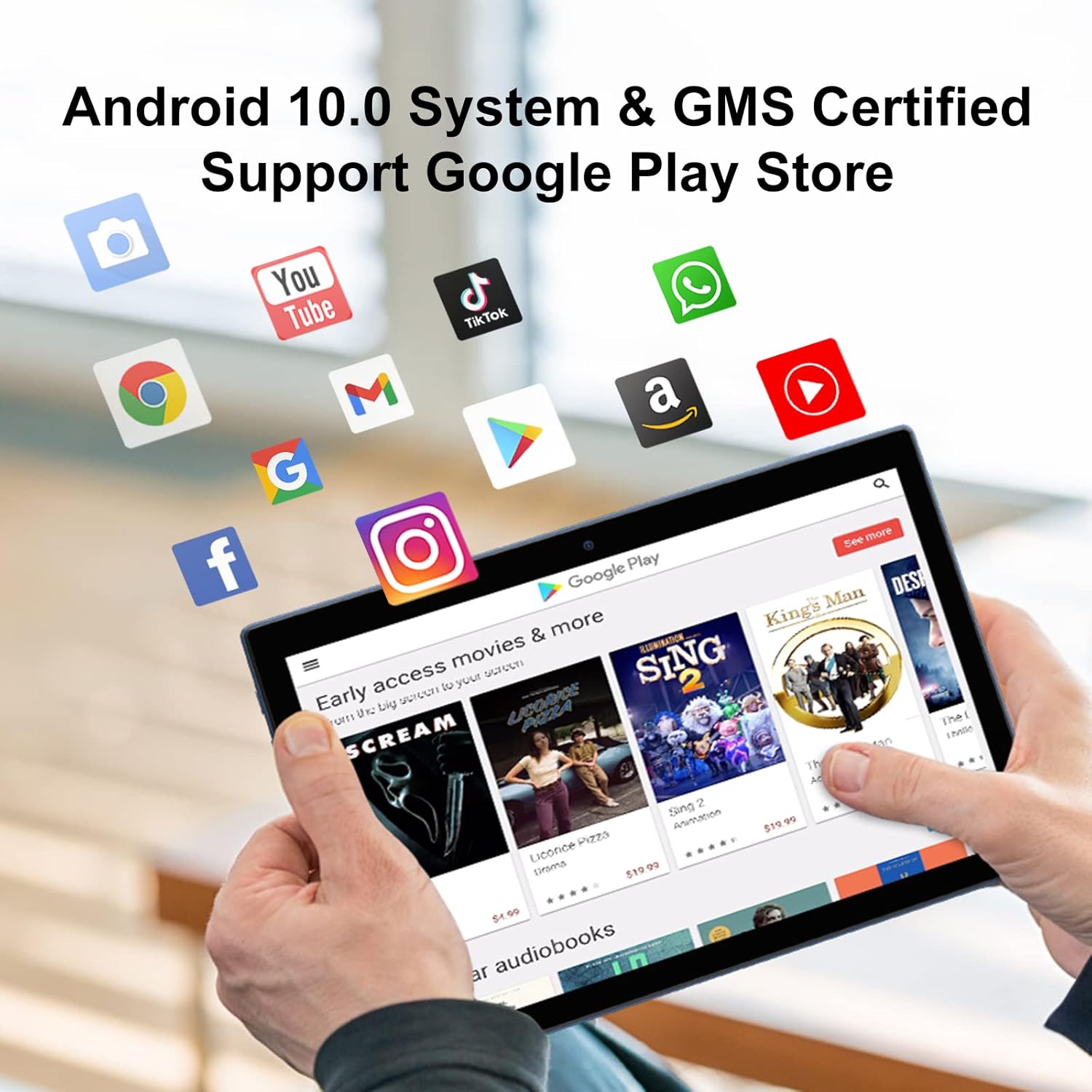 Tablet 10 inch, Android 10.0 Tablets Octa-Core Processor with 4GB RAM 64GB ROM, Expandable to 128GB Storage, 13.0 MP Rear Camera