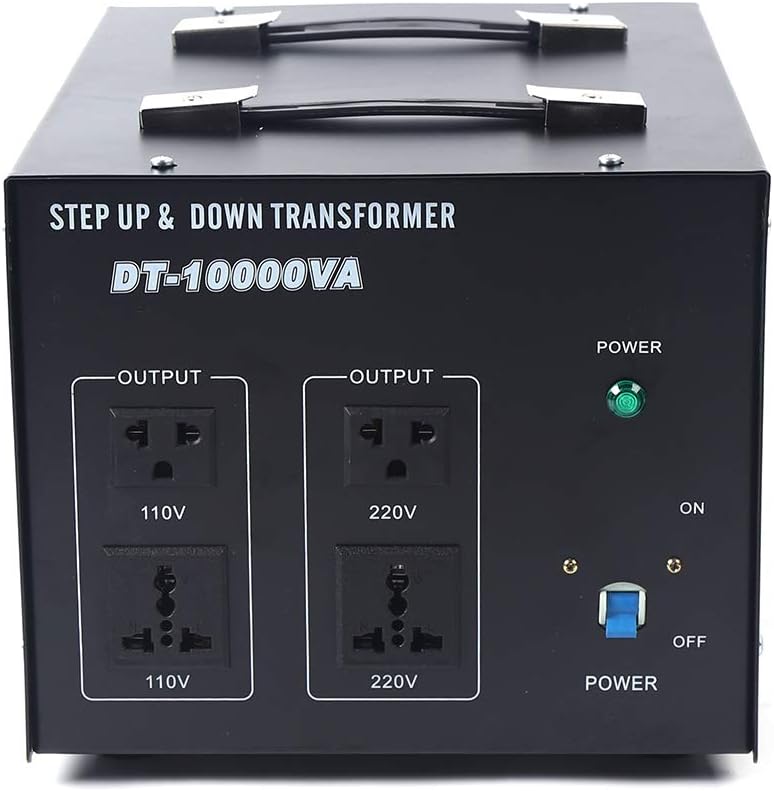10000W Voltage Converter Transformer Step Up/Down 110V/220V Heavy Duty Voltage Converter USB Transformer Power Converter with 2 US Outlets