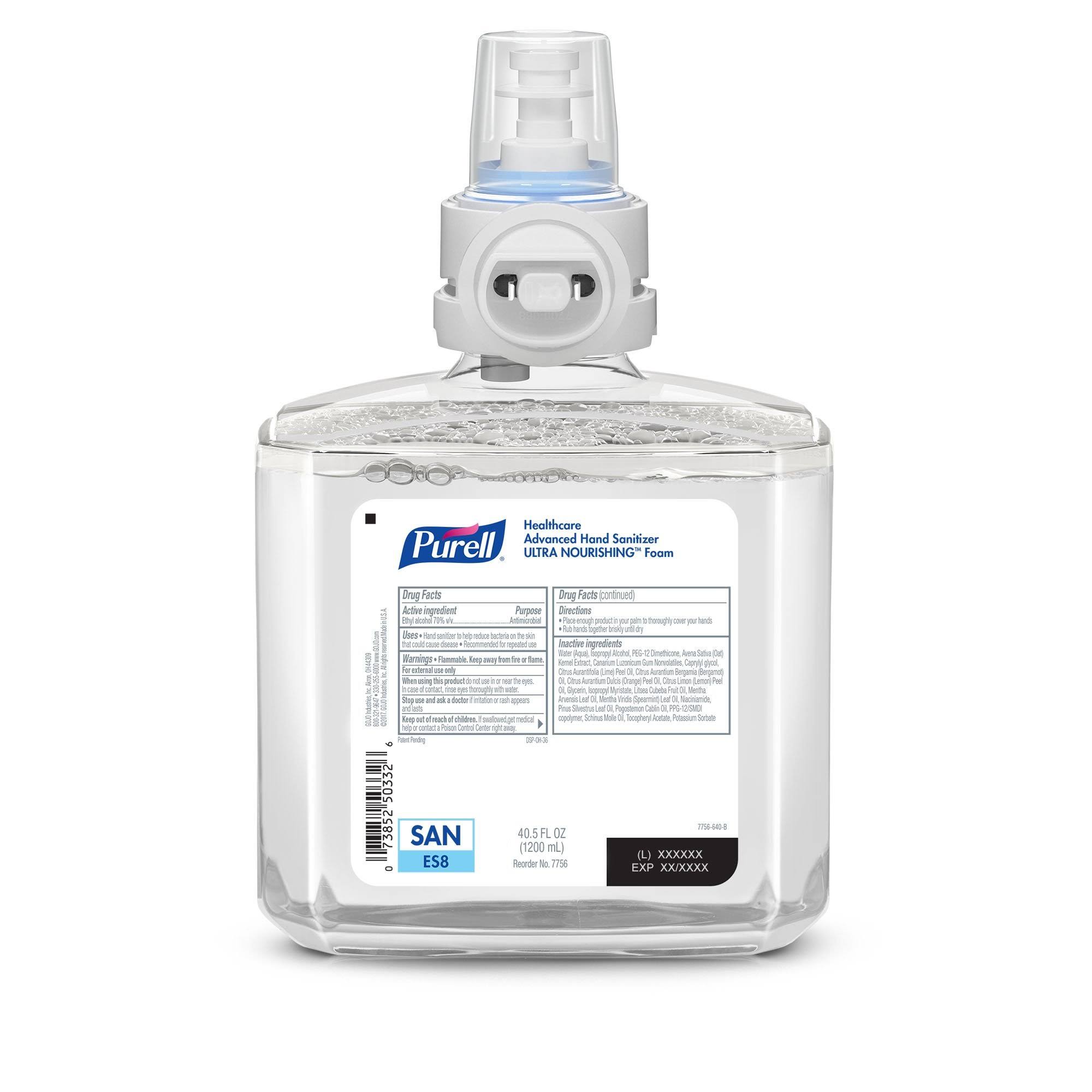 Purell 7756-02 Advanced Healthcare ES8 1200 ml Ultra Nourishing Foaming Hand Sanitizer - 2/Case