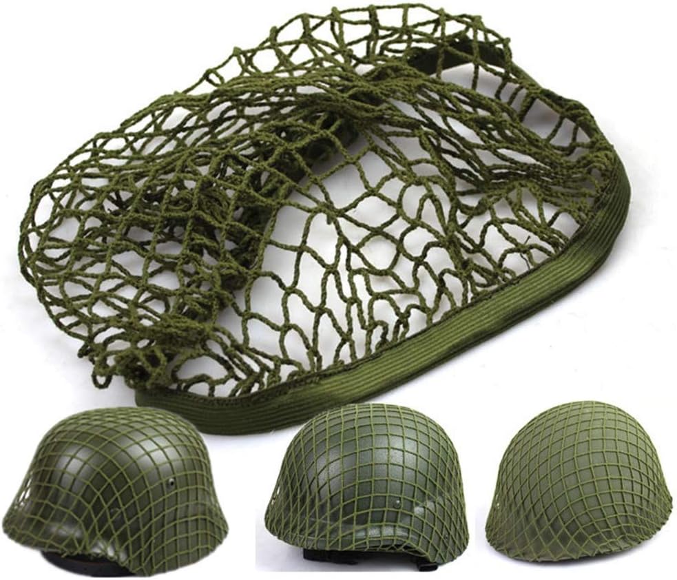 ZPP WWII US Army M1 Helmet Steel Field Green Replica with Liner Repro Pack of 2