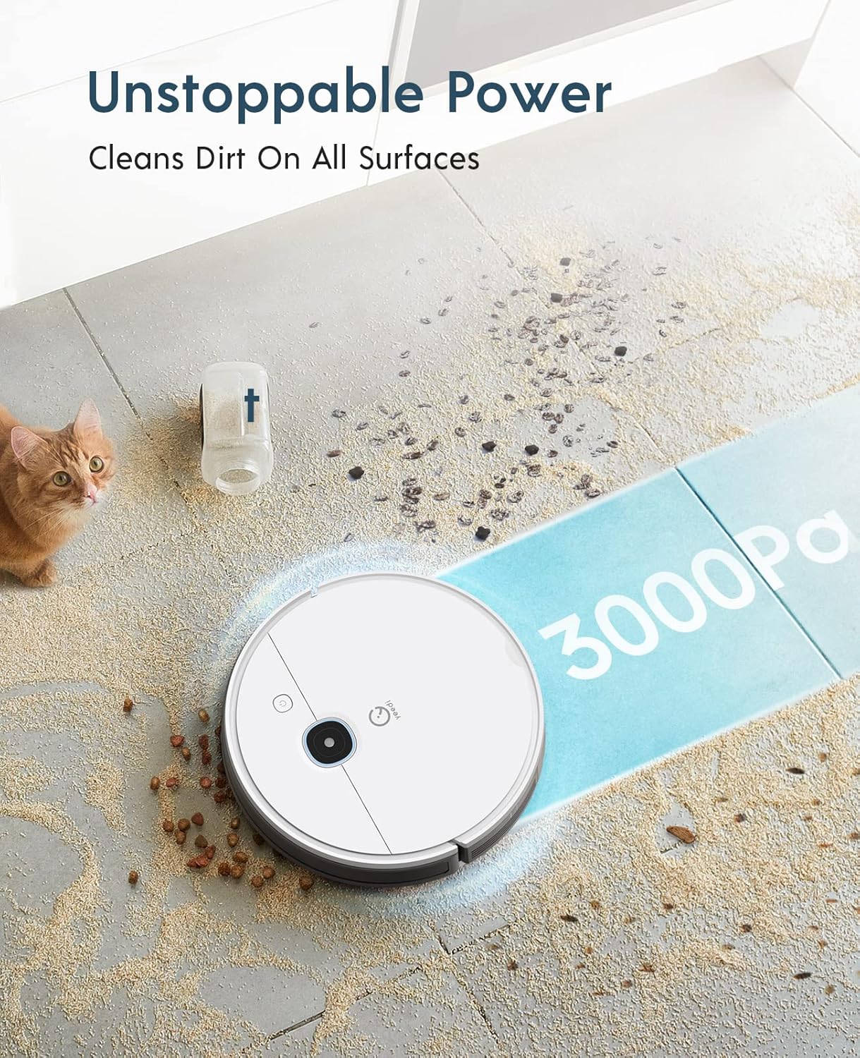 yeedi vac Robot Vacuum with Advanced Mapping, 3000Pa Suction, Deep Cleaning, Virtual Boundary, Carpet Boost, App Control, Google Home