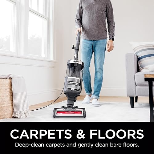 Shark UV730 Navigator Lift-Away Upright Vacuum, PowerFins HairPro Self-Cleaning Brushroll, HEPA Filter with Anti-Allergen Technology, LED Headlights
