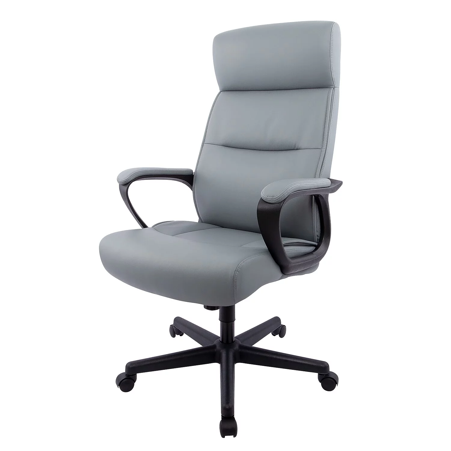 Staples Rutherford Ergonomic Faux Leather Swivel Executive Chair Gray (58677V)
