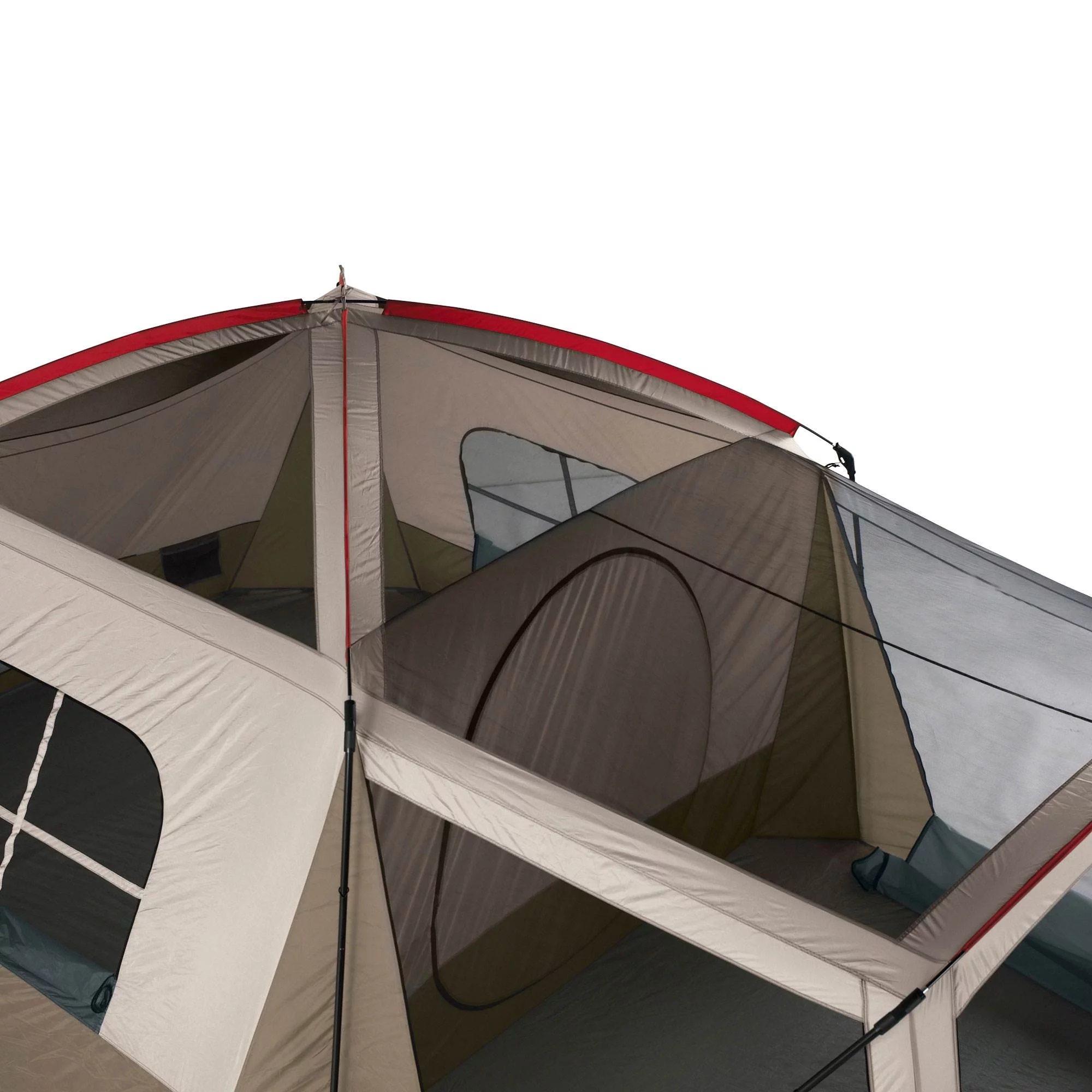 Wenzel Klondike 8-Person Large Outdoor Camping Tent with Screen Room, Brown - Radiant Selections