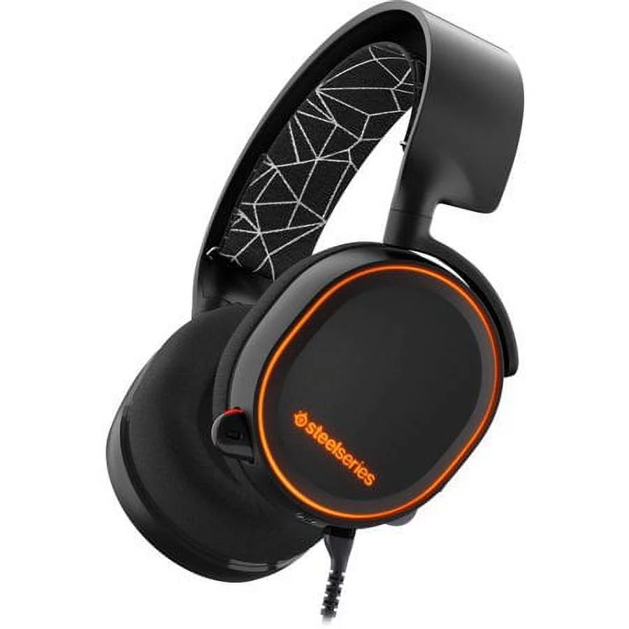 SteelSeries Arctis 5 - RGB Illuminated Gaming Headset with DTS Headphone: X v2.0 Surround - for PC and PlayStation 4 - Black