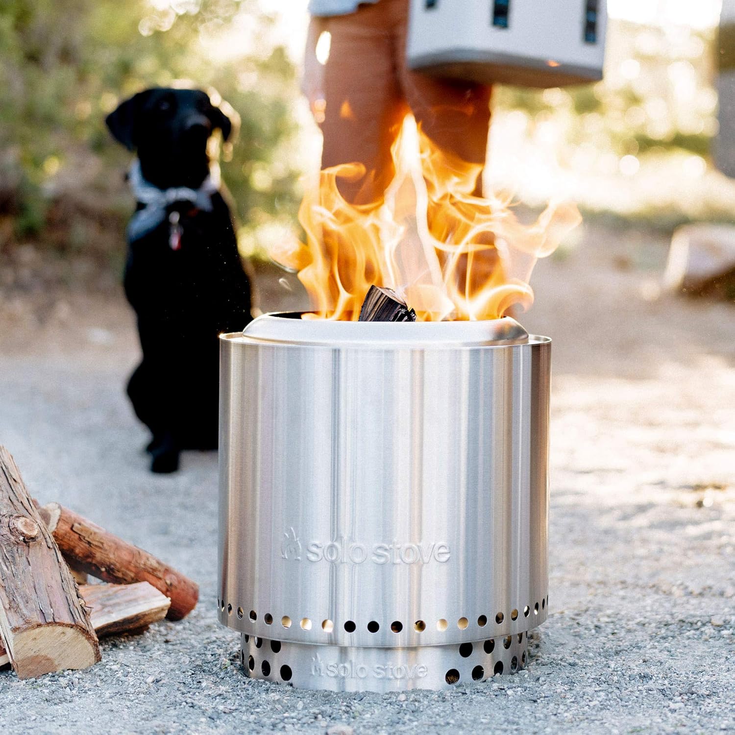 Solo Stove Ranger with Stand Portable Outdoor Fire Pit Stainless Steel Firepot for Wood Burning and Low Smoke Great Fire Pits for Outside | 15x12.5